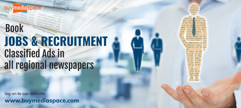  Book Jobs and Recruitment Ads in Newspaper on BuyMediaSpace