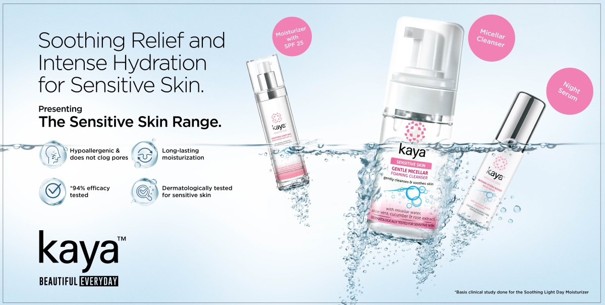  Kaya Launches New Sensitive Skincare Range Virtually Amidst The Lockdown