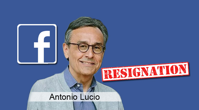  Antonio Lucio Steps Down From His CMO Role in Facebook