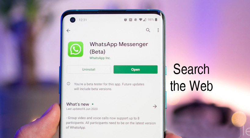  ‘Search the Web’ New Feature Rolled Out by WhatsApp