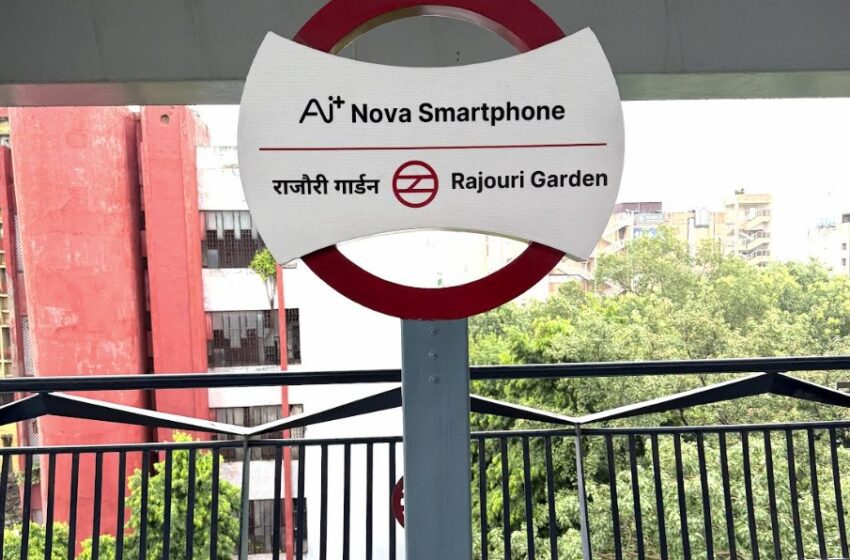  Ai+ Smartphone takes naming rights to Rajouri Garden Metro station